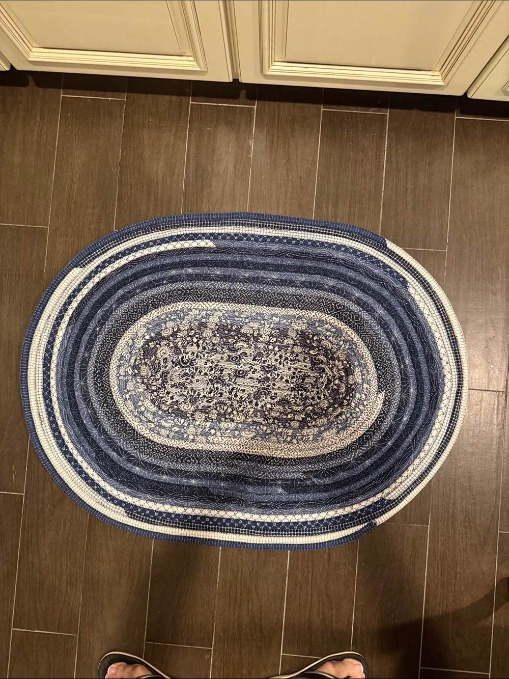 Jelly Roll Rug - Navy and White